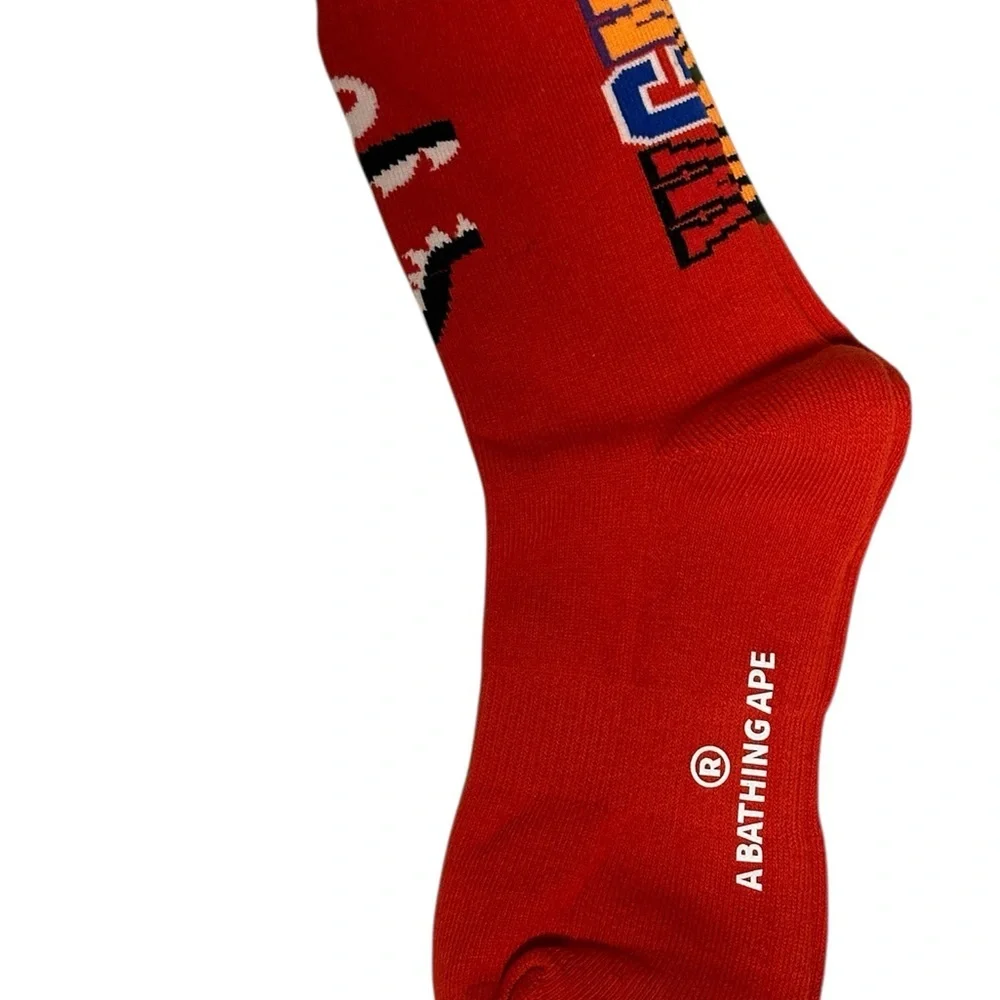 Bape Red Men's Socks New